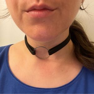🐶 Dolls Kill Simple O-Ring Choker Collar Necklace Goth Punk Rave Streetwear 🐶